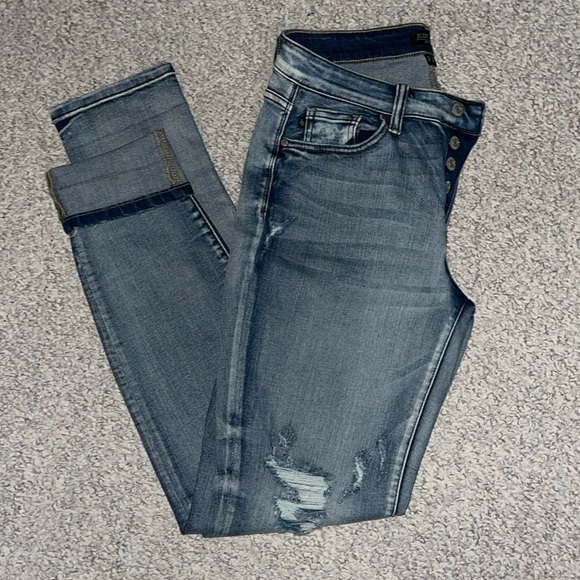 Judy Blue Mid Rise Boyfriend Jeans - Picture 2 of 4